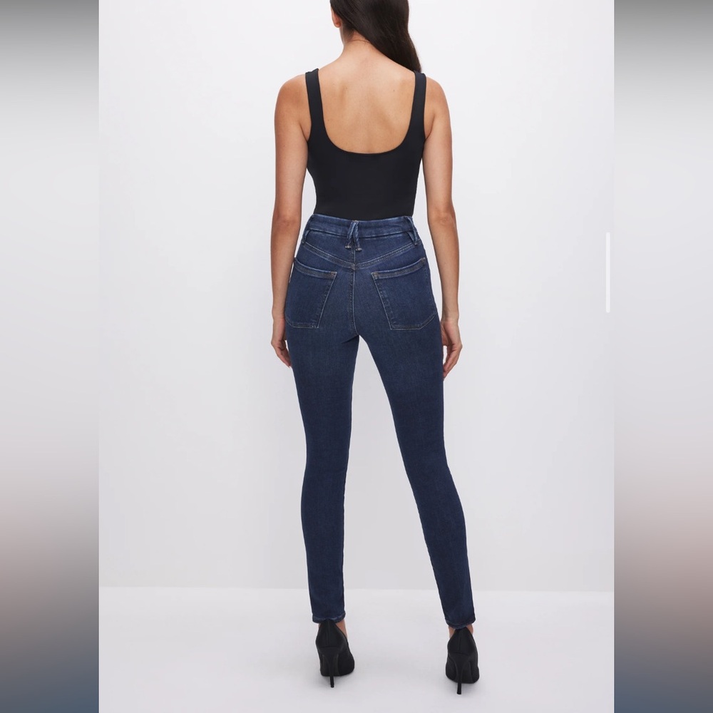 Good American POWER STRETCH PULL-ON SKINNY JEANS L - Picture 10 of 13